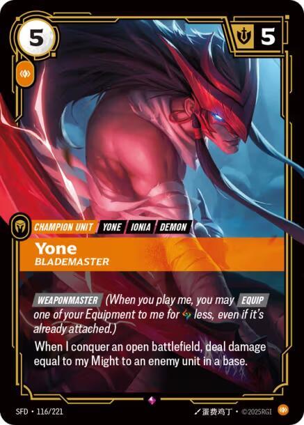 Yone - Blademaster 116/221 (Spiritforged)  - Foil | Chromatic Games