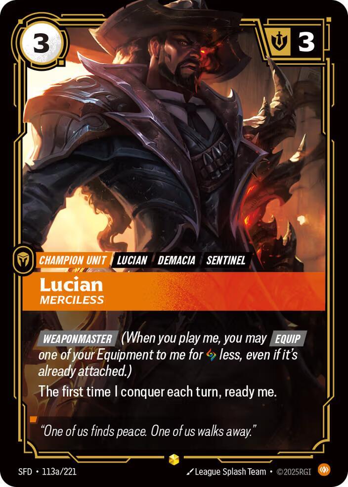 Lucian - Merciless 113a/221 (Spiritforged)  - Foil | Chromatic Games