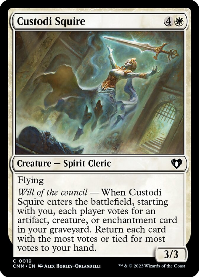 Custodi Squire 19/451 (Commander Masters)  | Chromatic Games