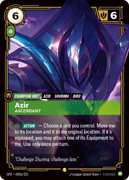 Azir - Ascendant 050a/221 (Spiritforged)  - Foil | Chromatic Games