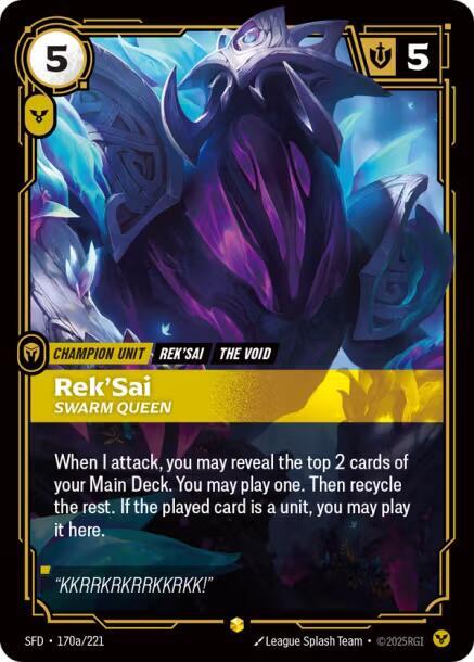 Rek'Sai - Swarm Queen 170a/221 (Spiritforged)  - Foil | Chromatic Games