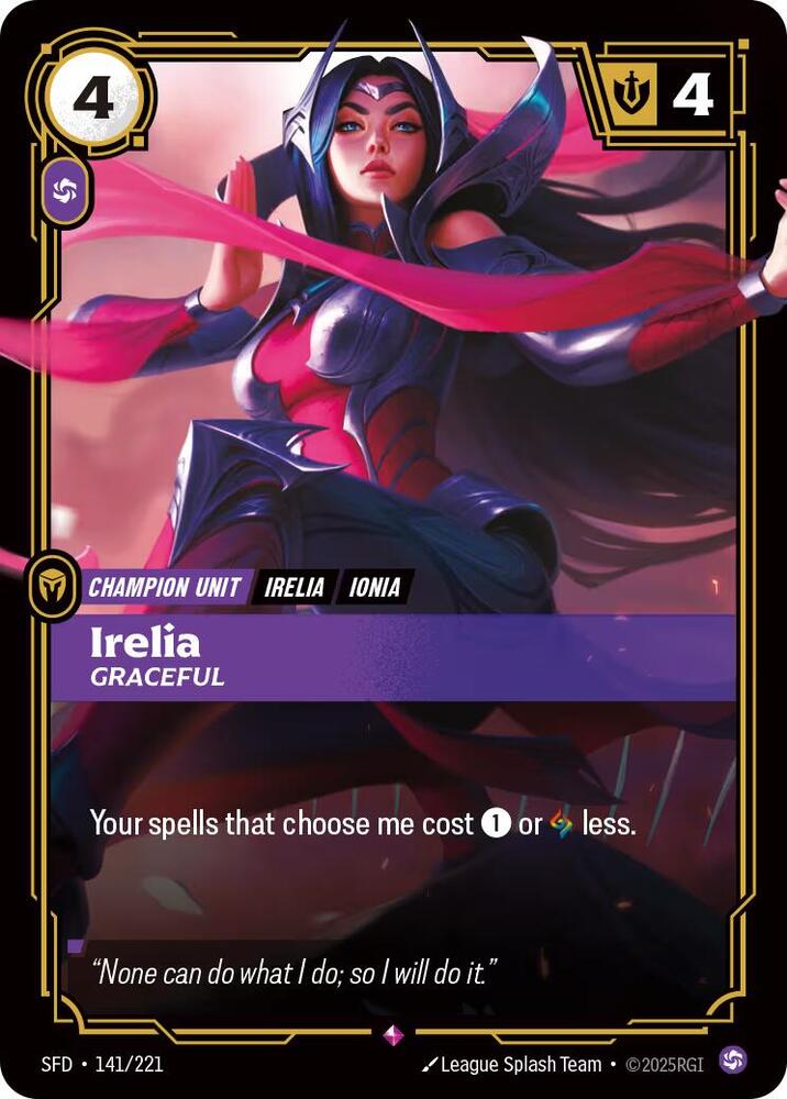 Irelia - Graceful 141/221 (Spiritforged)  - Foil | Chromatic Games