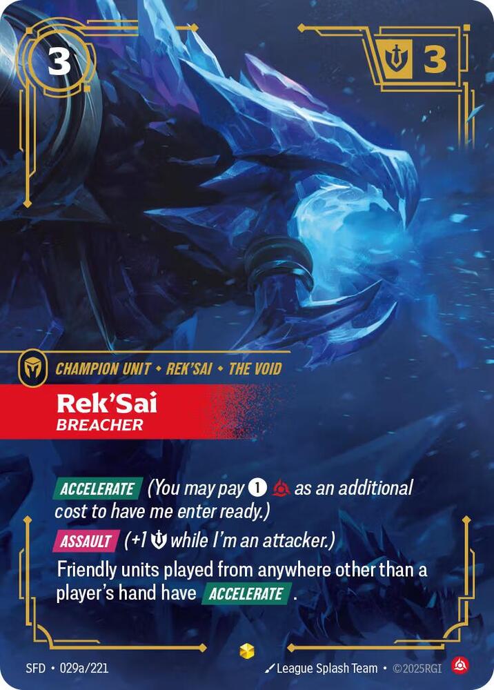 Rek'Sai - Breacher 029a/221 (Spiritforged)  - Foil | Chromatic Games