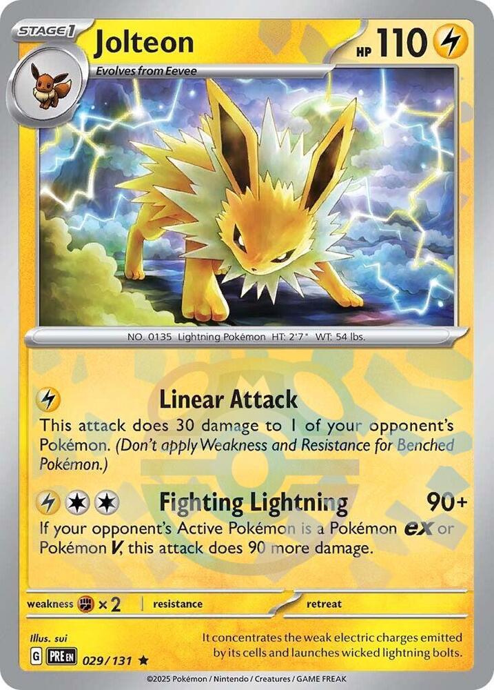 Jolteon 029/131 (SV: Prismatic Evolutions)  - Master Ball Holofoil | Chromatic Games