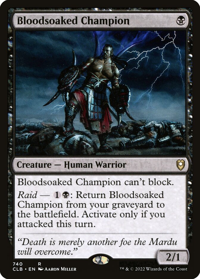 Bloodsoaked Champion 740 (Commander Legends: Battle for Baldur's Gate)  | Chromatic Games