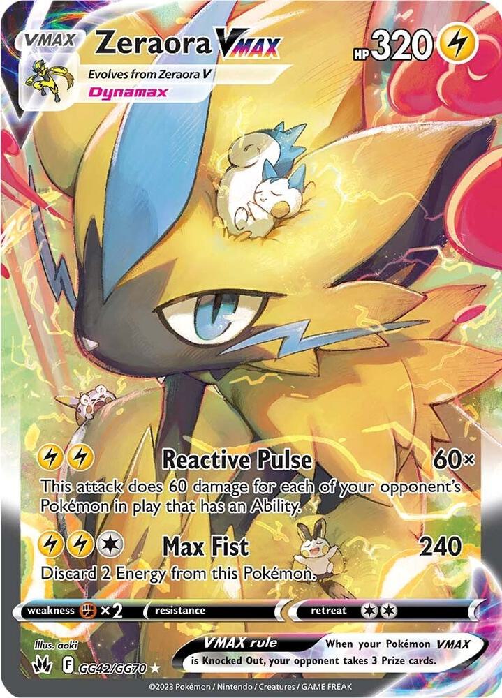 Zeraora VMAX GG42/GG70 (Crown Zenith: Galarian Gallery)  - Holofoil | Chromatic Games