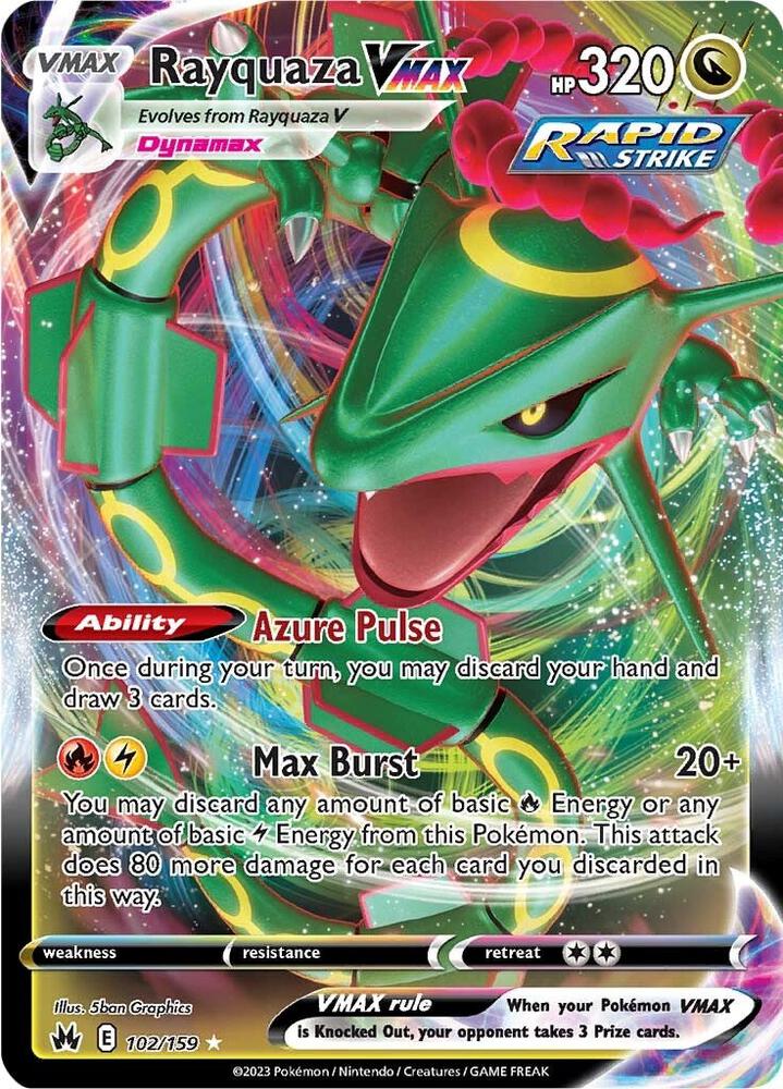 Rayquaza VMAX 102/159 (SWSH: Crown Zenith)  - Holofoil | Chromatic Games