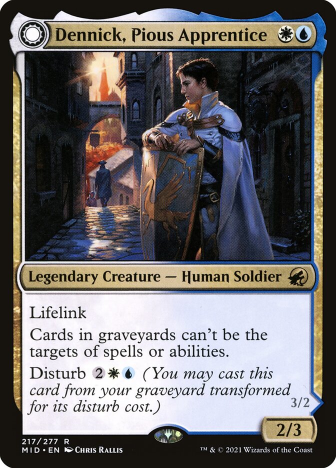 Dennick, Pious Apprentice // Dennick, Pious Apparition 217/277 (Innistrad: Midnight Hunt)  | Chromatic Games