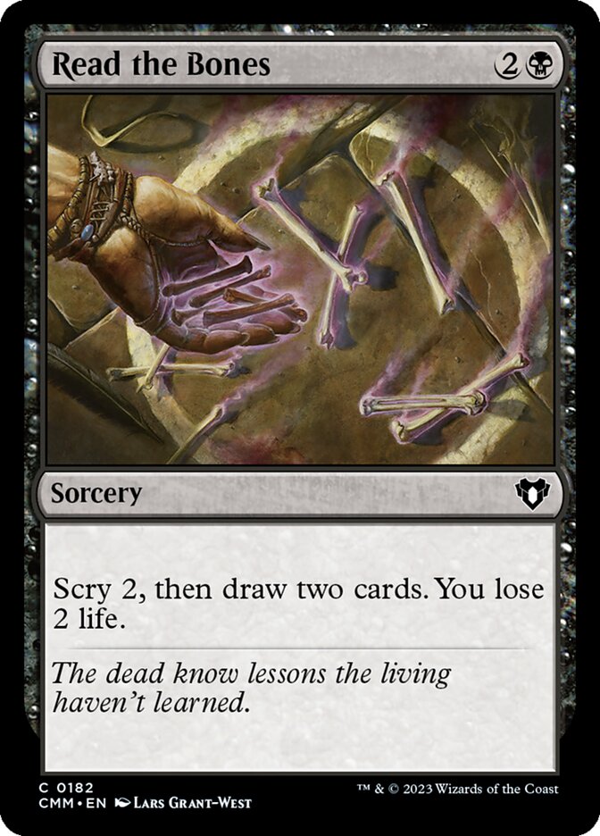 Read the Bones 182/451 (Commander Masters)  - Foil | Chromatic Games