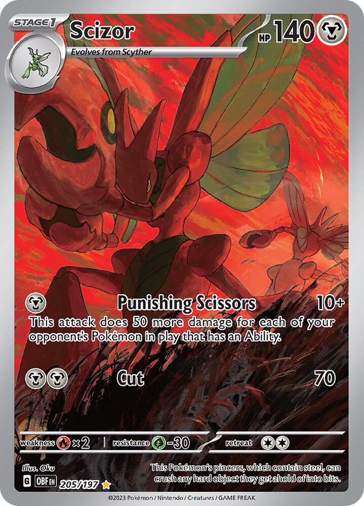 Scizor 205/197 (SV03: Obsidian Flames)  - Holofoil | Chromatic Games