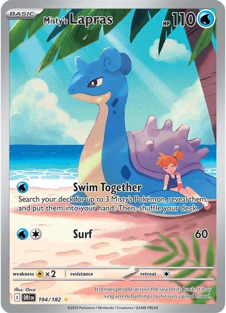 Misty's Lapras  194/182 (SV10: Destined Rivals)  - Holofoil | Chromatic Games