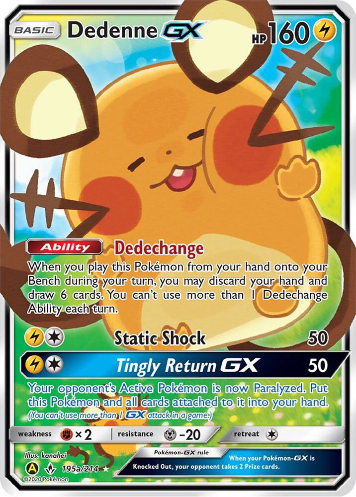 Dedenne GX 195a/214 (Alternate Art Promos)  - Holofoil | Chromatic Games