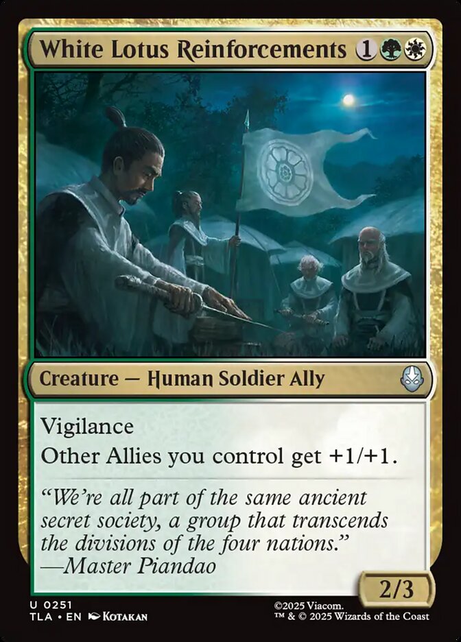 White Lotus Reinforcements 251/286 (Avatar: The Last Airbender)  | Chromatic Games