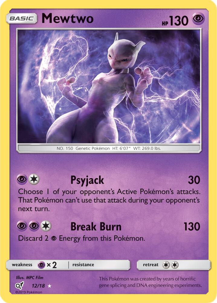 Mewtwo 12/18 (Detective Pikachu)  - Holofoil | Chromatic Games