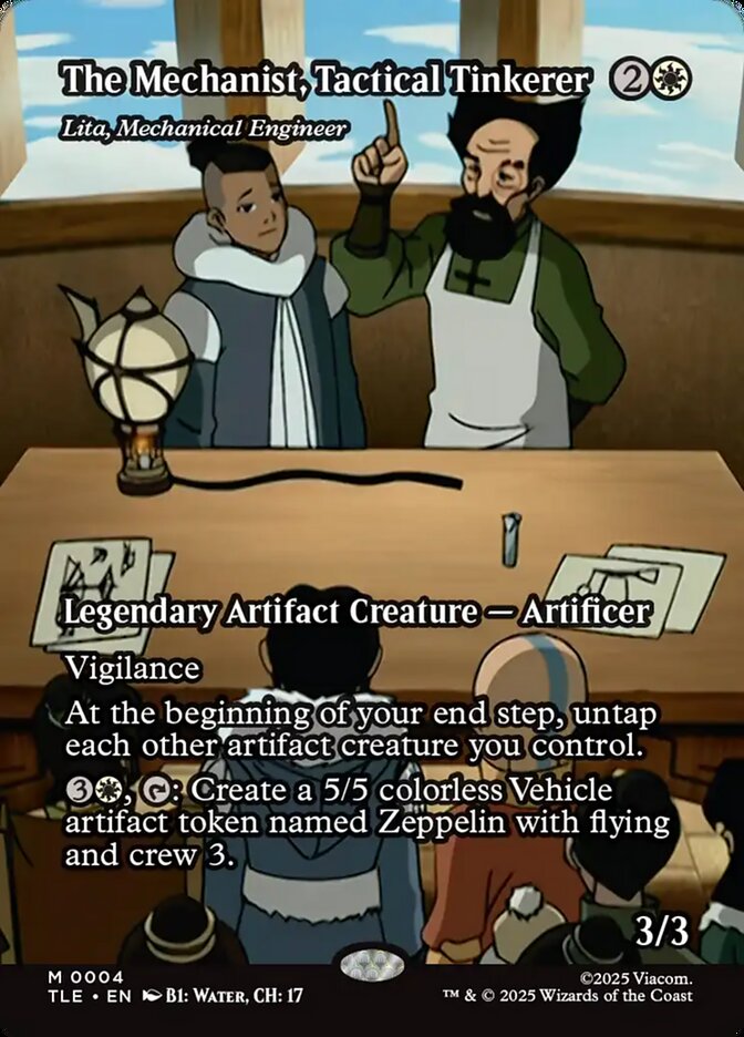 The Mechanist, Tactical Tinkerer - Lita, Mechanical Engineer 4/317 (Avatar: The Last Airbender: Eternal-Legal)  - Borderless | Chromatic Games