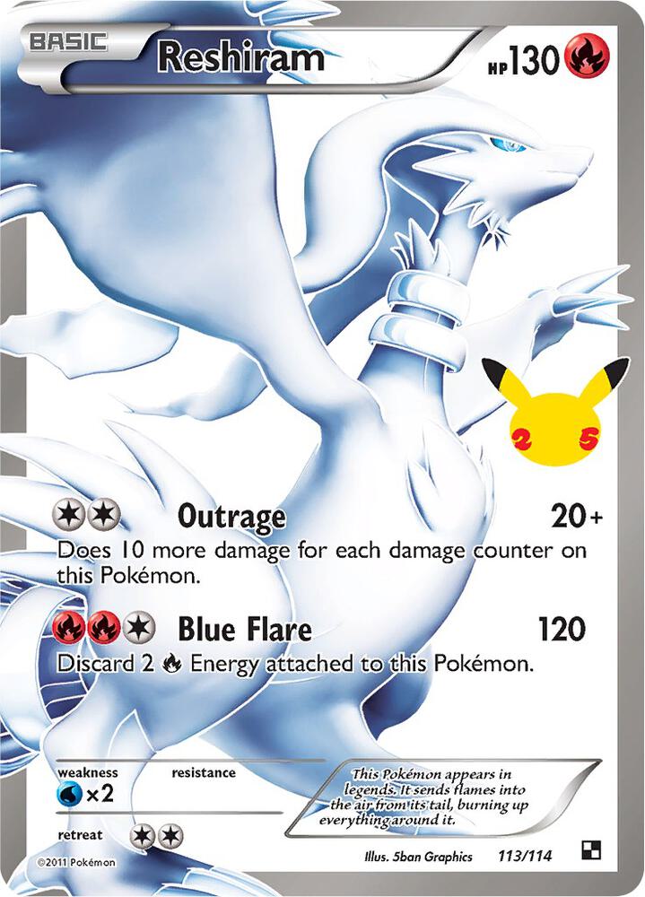 Reshiram 113/114 (Celebrations: Classic Collection)  - Holofoil | Chromatic Games