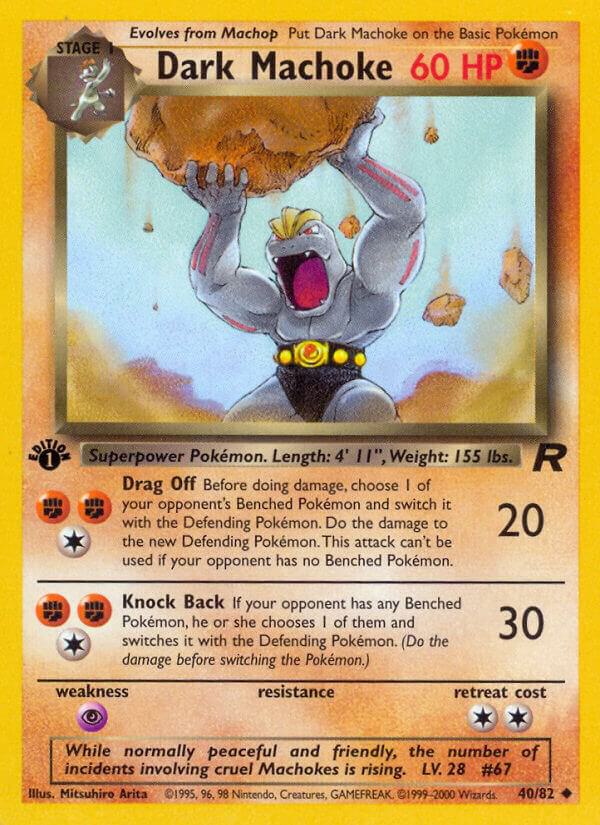 Dark Machoke 40/82 (Team Rocket)  - 1st Edition | Chromatic Games