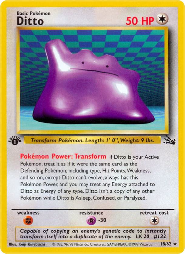 Ditto  18/62 (Fossil)  - 1st Edition | Chromatic Games