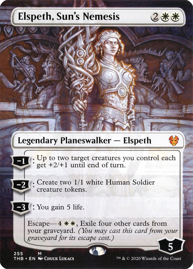Elspeth, Sun's Nemesis 255/254 (Theros Beyond Death)  - Borderless | Chromatic Games