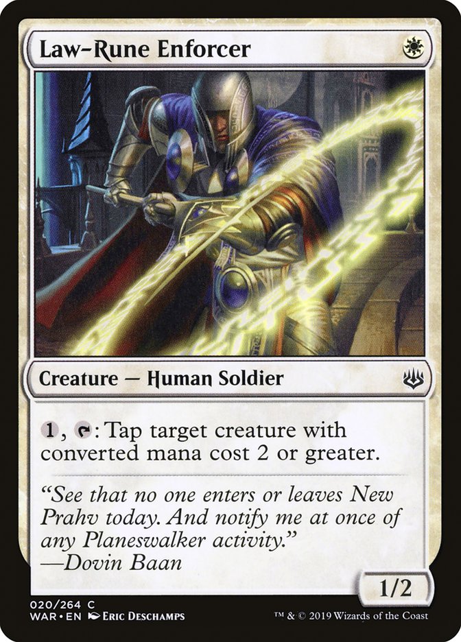 Law-Rune Enforcer 20/264 (War of the Spark)  | Chromatic Games
