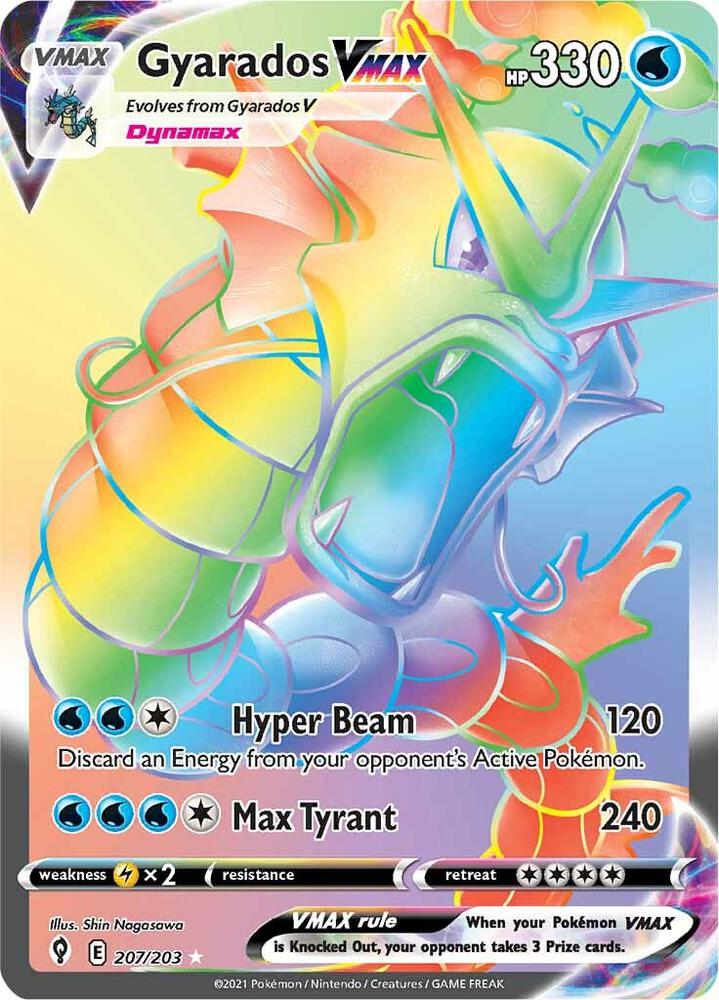 Gyarados VMAX Secret 207/203 (SWSH07: Evolving Skies)  - Holofoil | Chromatic Games