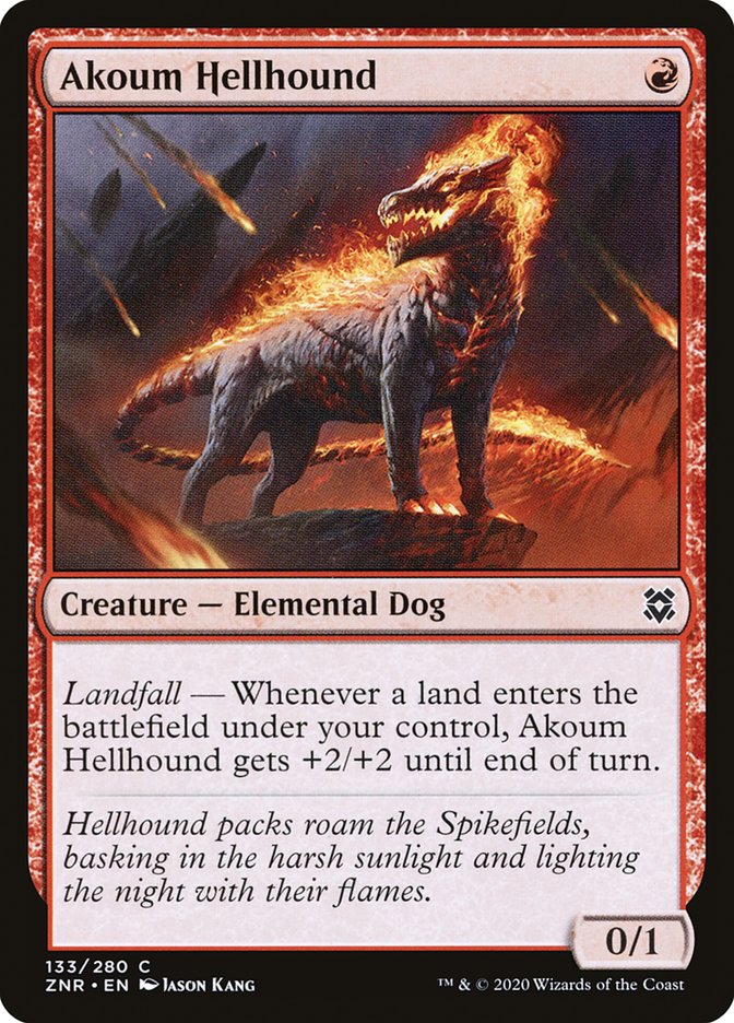 Akoum Hellhound 133/280 (Zendikar Rising)  | Chromatic Games