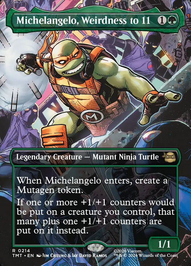 Michelangelo, Weirdness to 11 214/190 (Teenage Mutant Ninja Turtles)  - Borderless | Chromatic Games