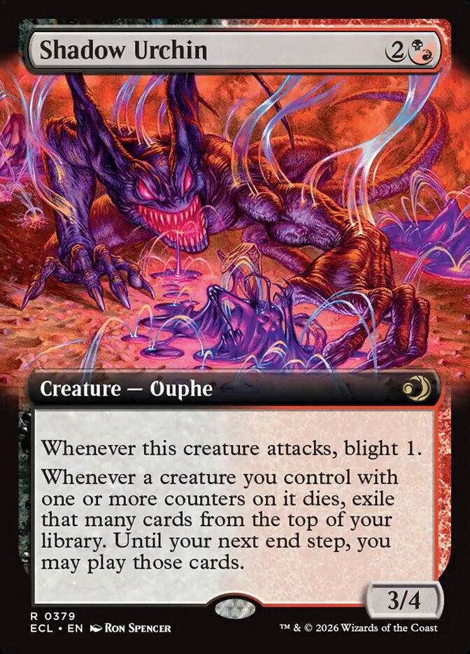 Shadow Urchin 379/273 (Lorwyn Eclipsed)  - Extended Art | Chromatic Games