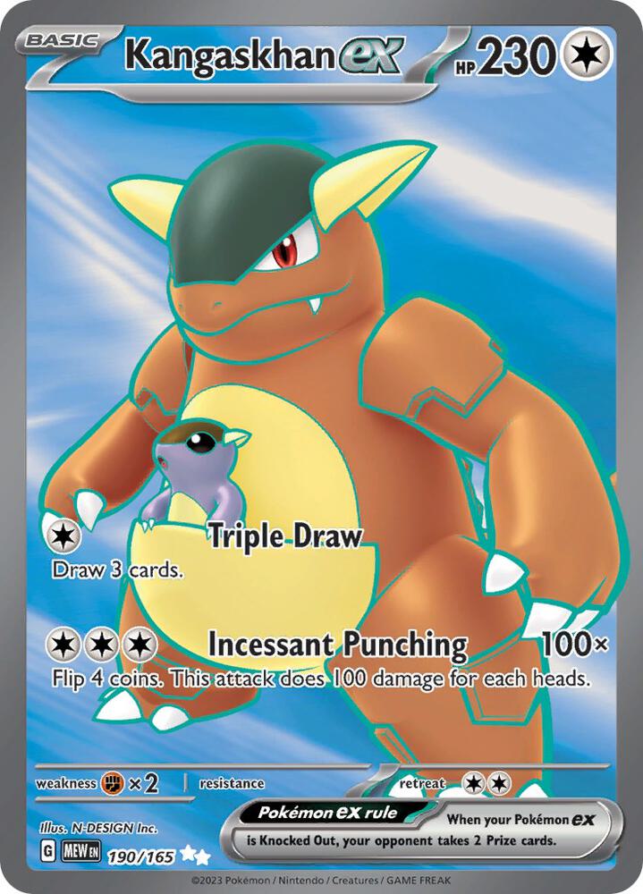 Kangaskhan ex 190/165 (SV: Scarlet & Violet 151)  - Holofoil | Chromatic Games