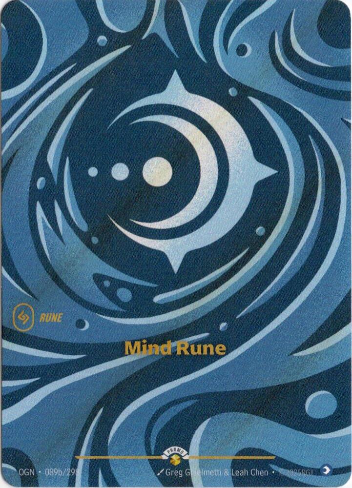 Mind Rune 089b/298 (Riftbound Organized Play Promotional Cards)  - Foil | Chromatic Games