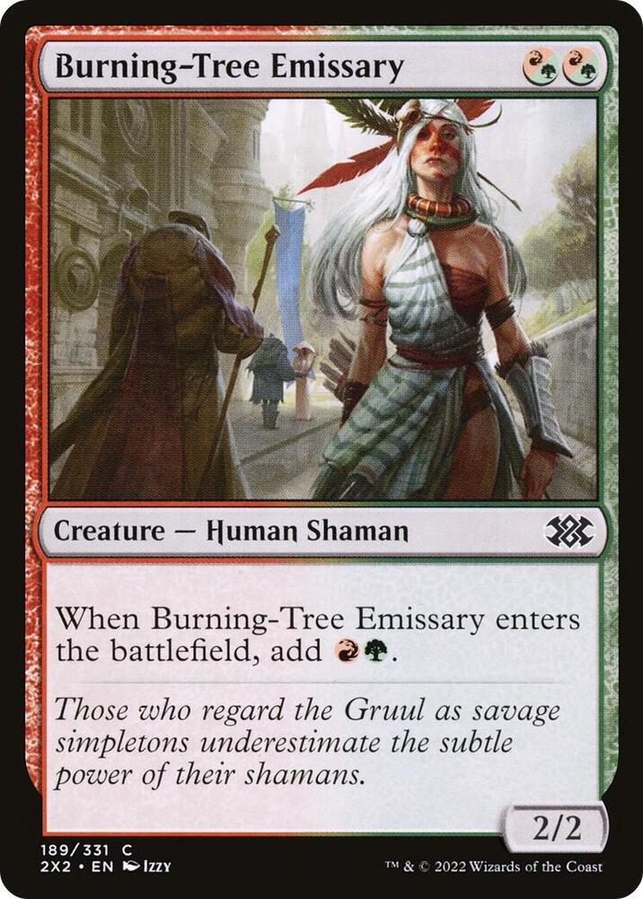 Burning Tree Emissary 189/331 (Double Masters 2022)  - Foil | Chromatic Games