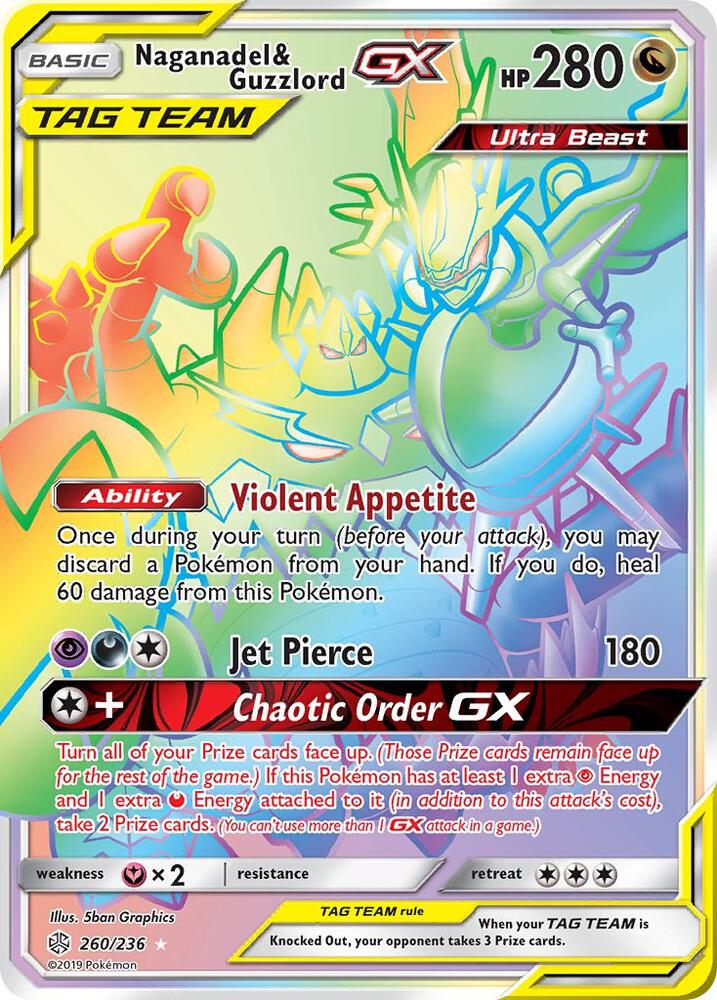 Naganadel and Guzzlord GX Secret 260/236 (SM - Cosmic Eclipse)  - Holofoil | Chromatic Games