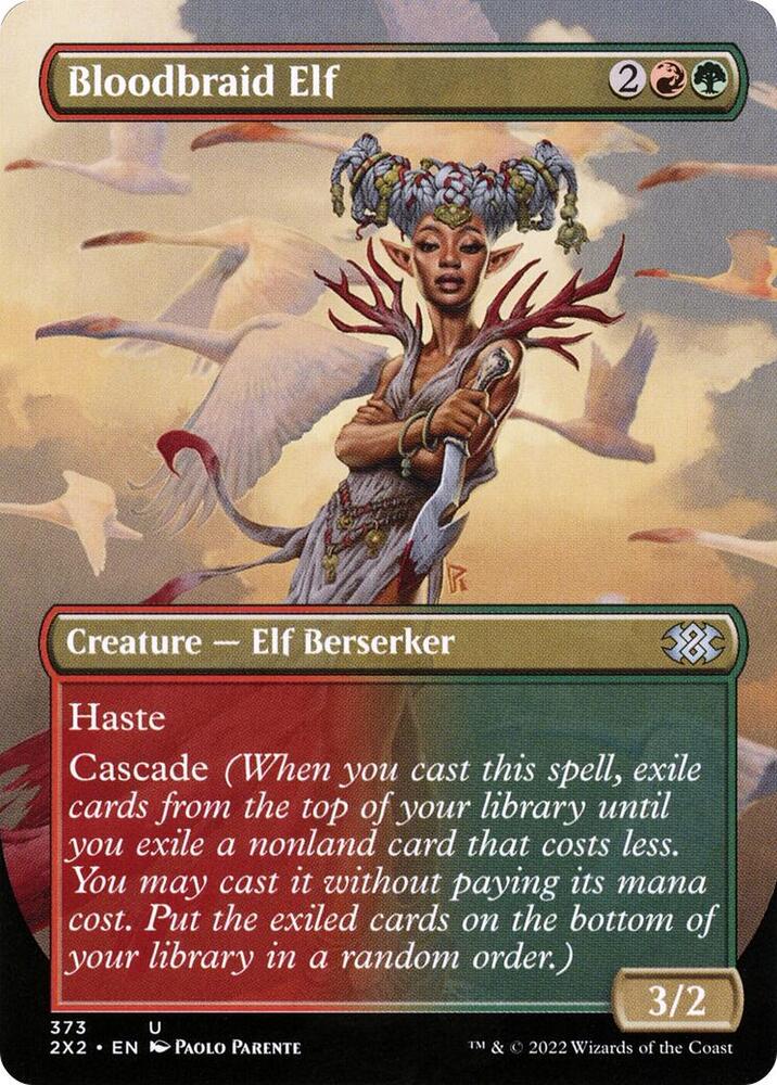 Bloodbraid Elf Borderless 373/331 (Double Masters 2022)  - Foil | Chromatic Games