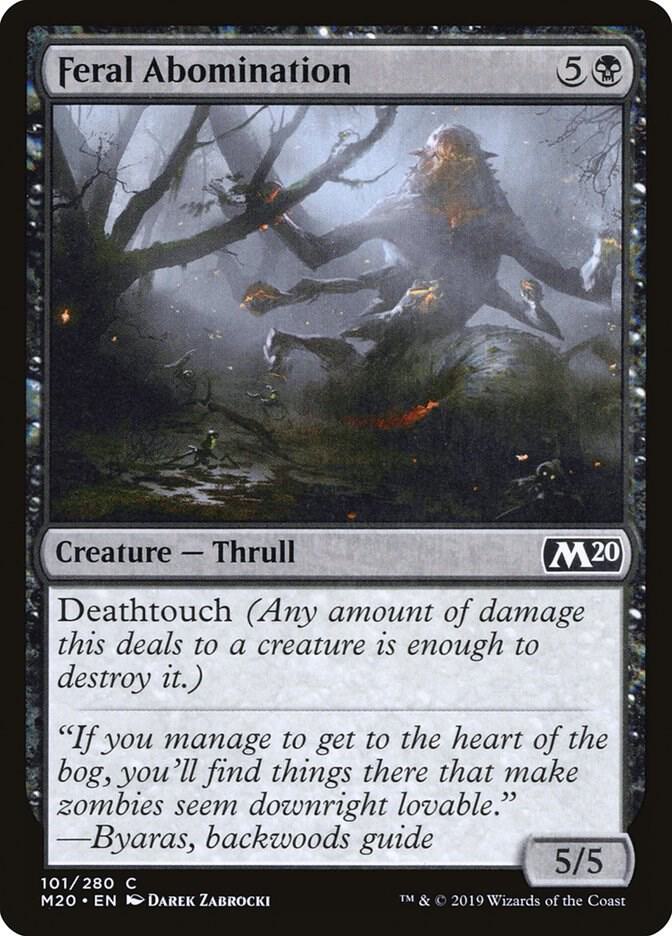 Feral Abomination 101/280 (Core Set 2020)  - Foil | Chromatic Games