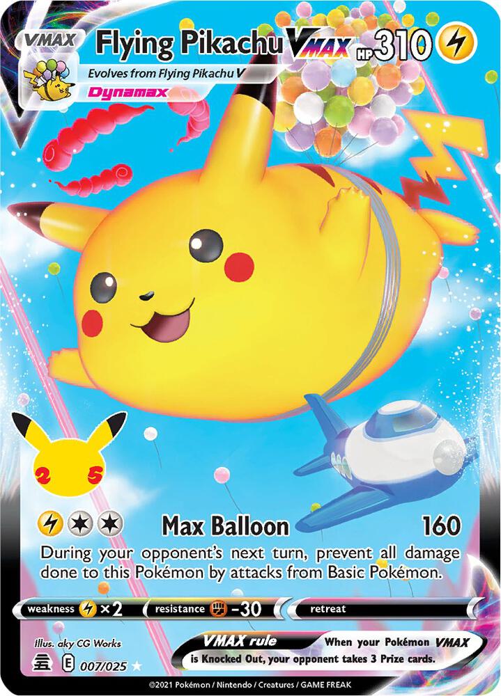 Flying Pikachu VMAX 007/025 (Celebrations)  - Holofoil | Chromatic Games