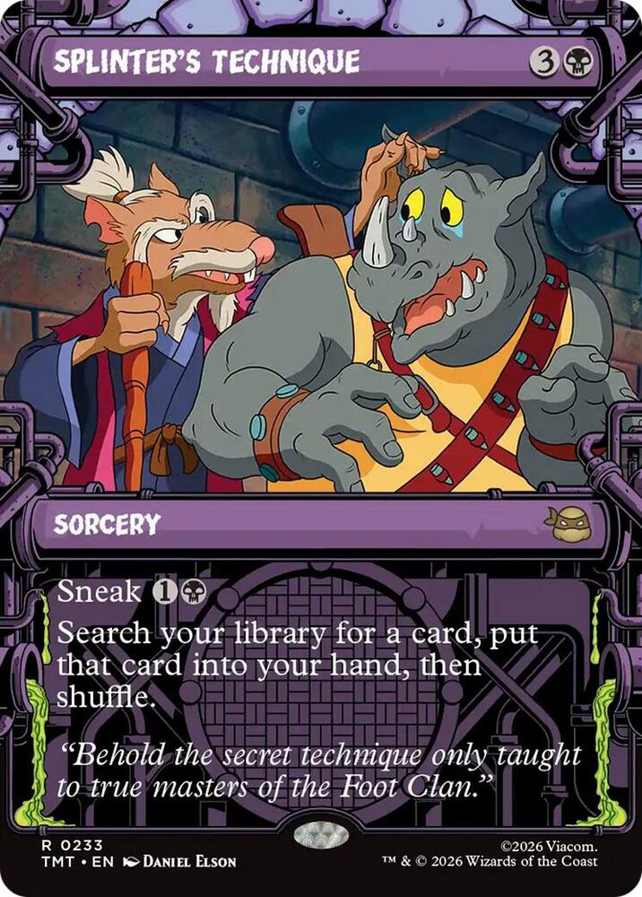 Splinter's Technique 233/190 (Teenage Mutant Ninja Turtles)  - Showcase Foil | Chromatic Games