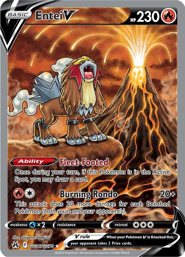 Entei V GG36/GG70 (Crown Zenith: Galarian Gallery)  - Holofoil | Chromatic Games