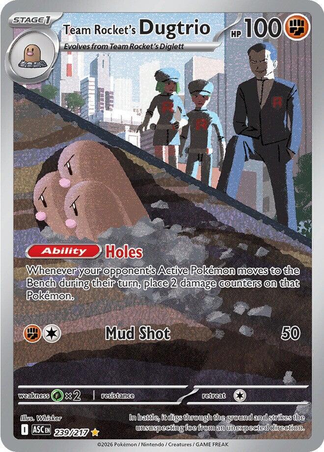 Team Rocket's Dugtrio 239/217 (ME: Ascended Heroes)  - Holofoil | Chromatic Games