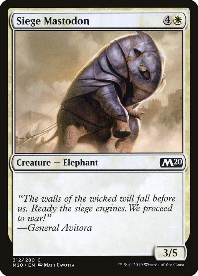 Siege Mastodon 312/280 (Core Set 2020)  | Chromatic Games