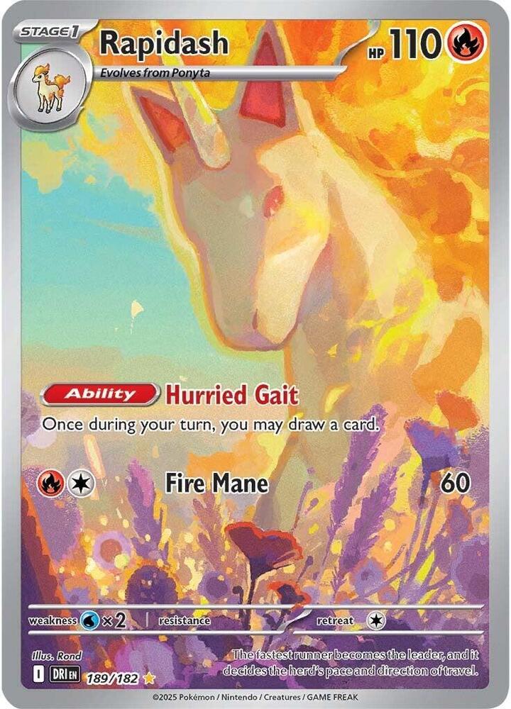Rapidash 189/182 (SV10: Destined Rivals)  - Holofoil | Chromatic Games