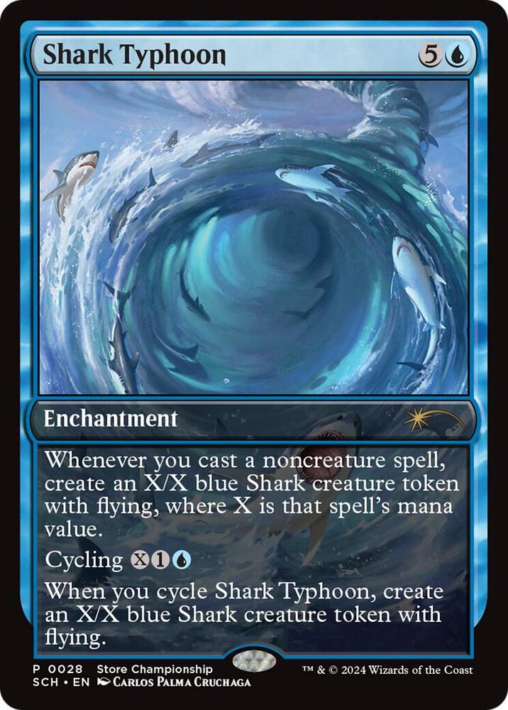 Shark Typhoon 28/49 (Game Day & Store Championship Promos)  - Full Art Foil | Chromatic Games