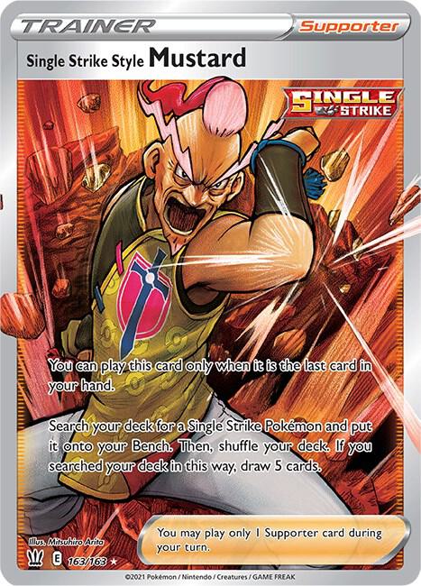 Single Strike Style Mustard 163/163 (SWSH05: Battle Styles)  - Holofoil | Chromatic Games