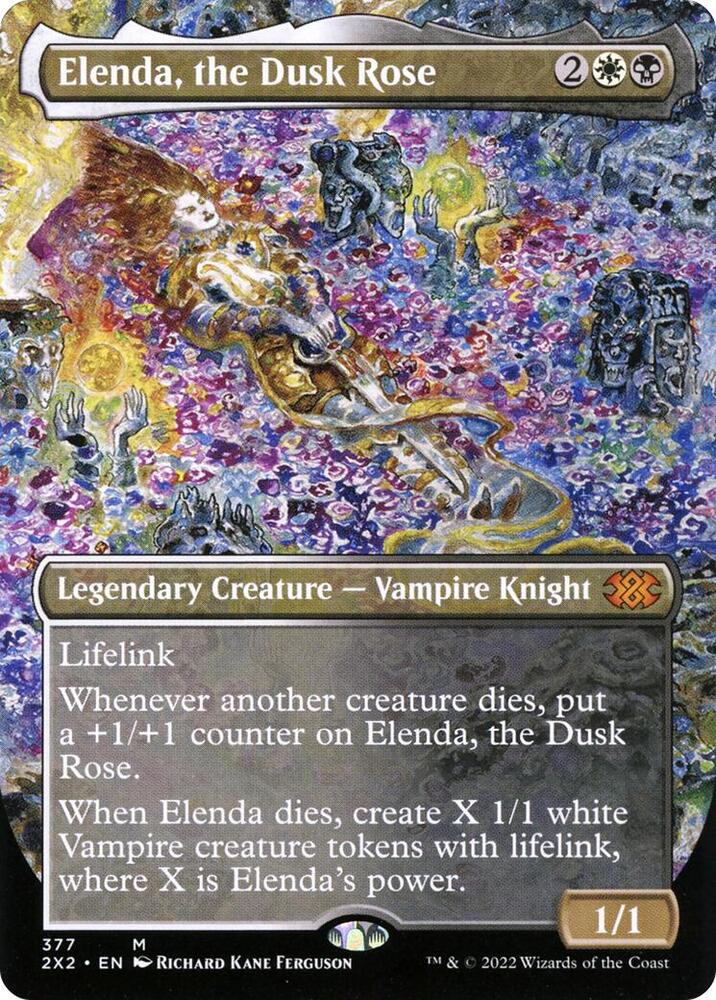 Elenda the Dusk Rose Borderless 377/331 (Double Masters 2022)  - Foil | Chromatic Games