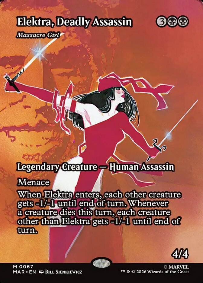 Elektra, Deadly Assassin - Massacre Girl 67 (Marvel Universe Eternal-Legal)  - Borderless | Chromatic Games