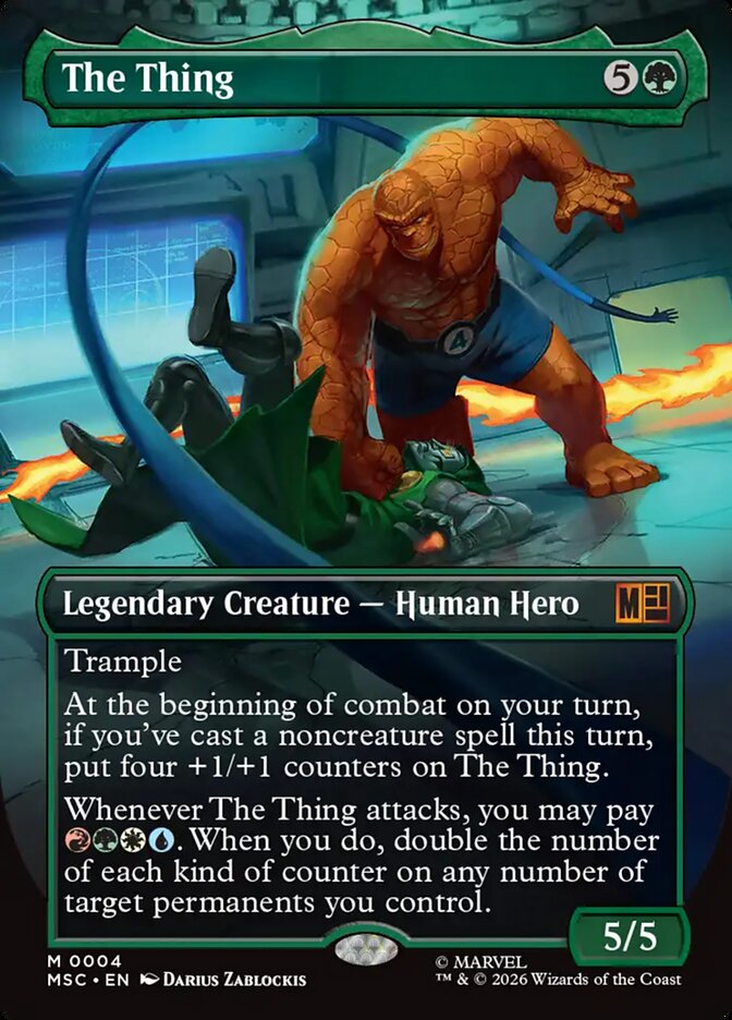 The Thing 4 (Commander: Marvel Super Heroes)  - Borderless Foil | Chromatic Games