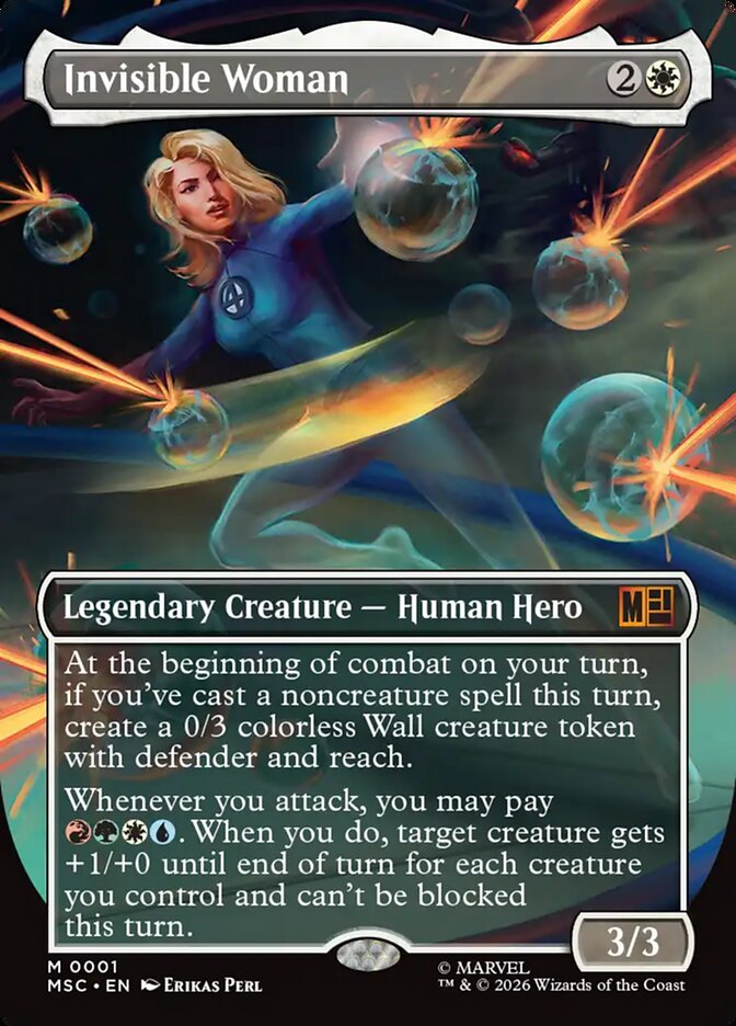Invisible Woman 1 (Commander: Marvel Super Heroes)  - Borderless Foil | Chromatic Games