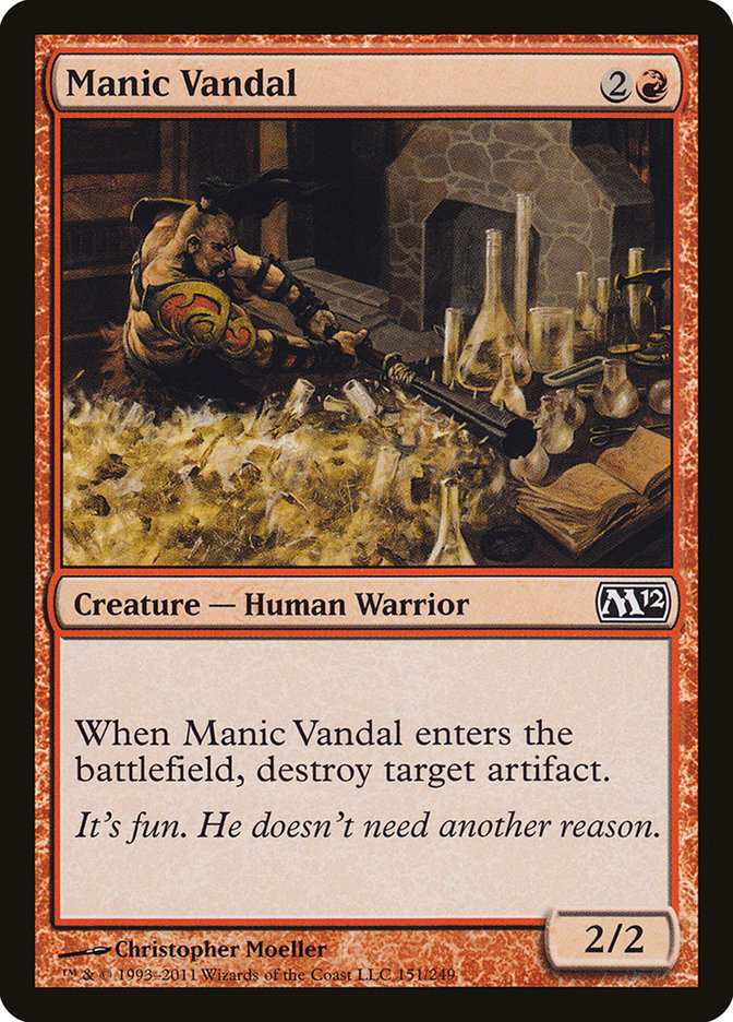 Manic Vandal 151/249 (Magic 2012 (M12))  | Chromatic Games
