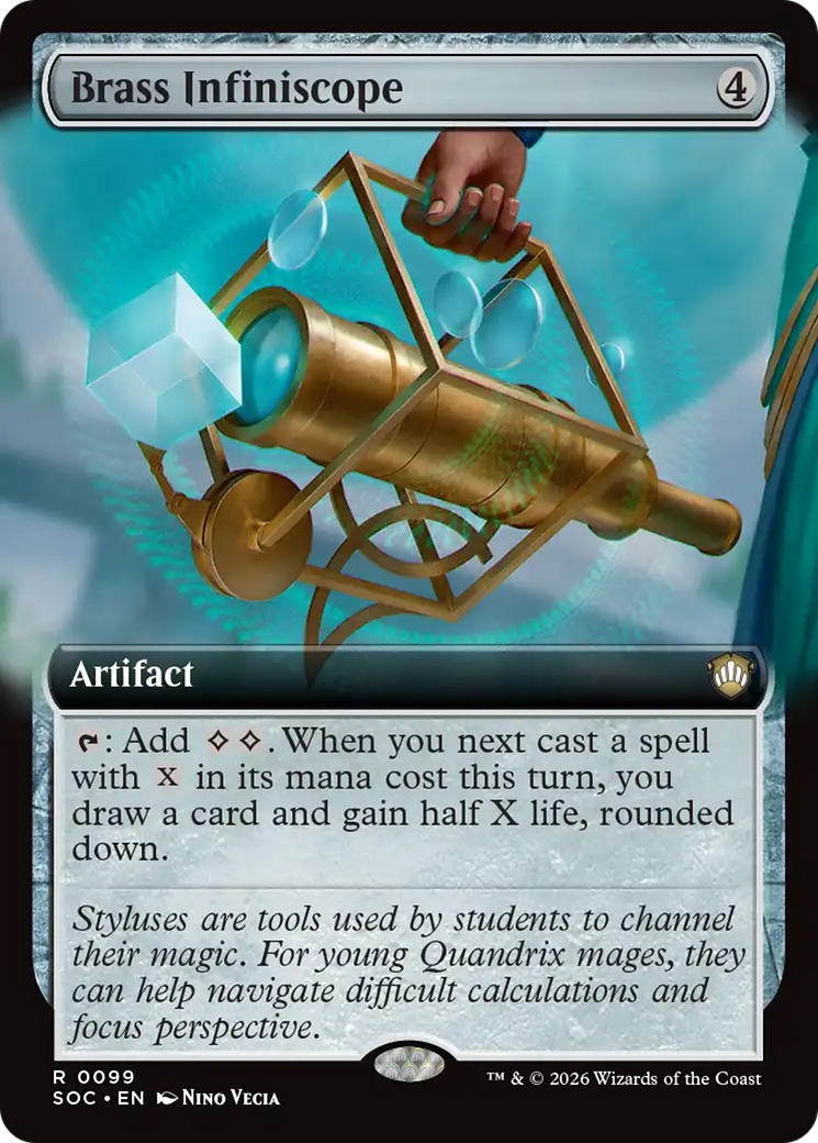 Brass Infiniscope (Extended Art) [Secrets of Strixhaven Commander] | Chromatic Games