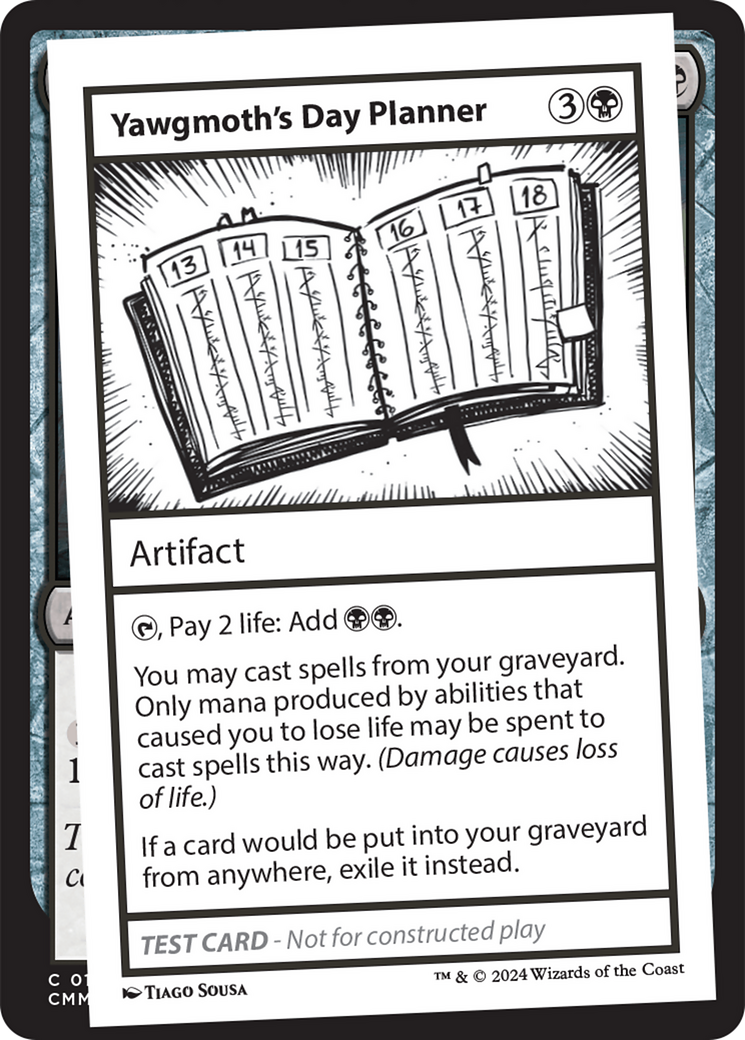 Yawgmoth's Day Planner [Mystery Booster 2 Playtest Cards] | Chromatic Games