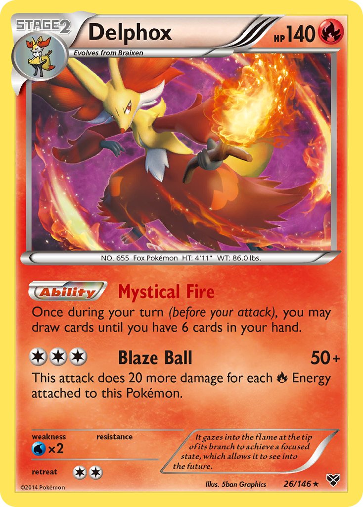 Delphox (26/146) (Cosmos Holo) (Blister Exclusive) [XY: Base Set] | Chromatic Games